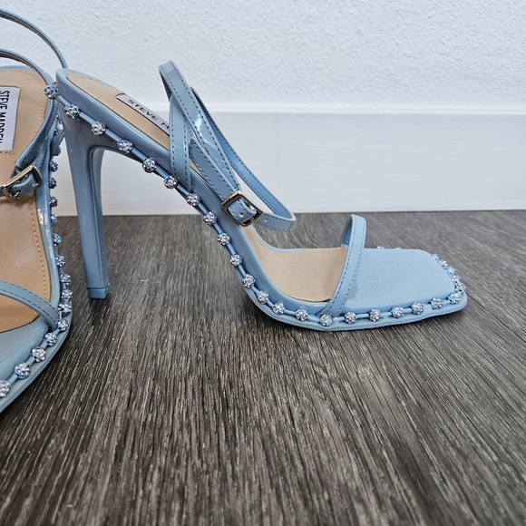 Sky Blue Crystal Heels - Picture 9 of 9